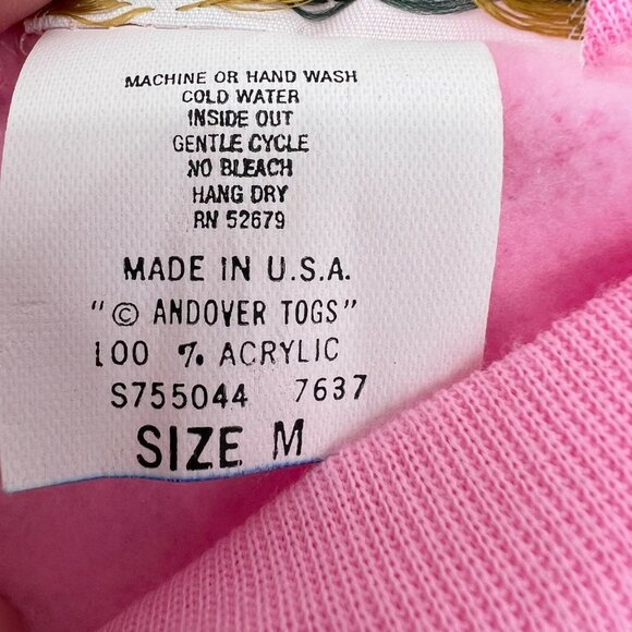 Vintage Pink Floral Womens Crewneck Sweatshirt By Southern Active Size M 100% Ac - Picture 4 of 6